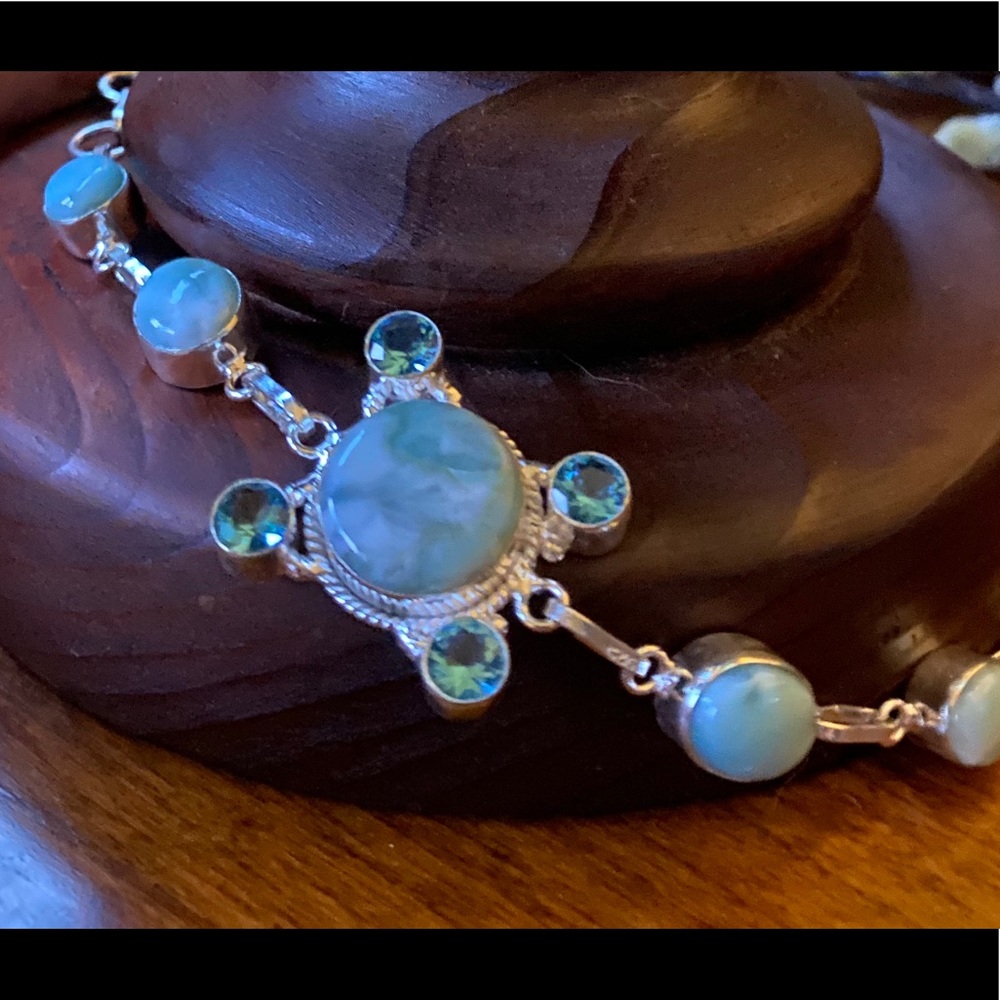 Caribbean Larimar & Blue Topaz Bracelet